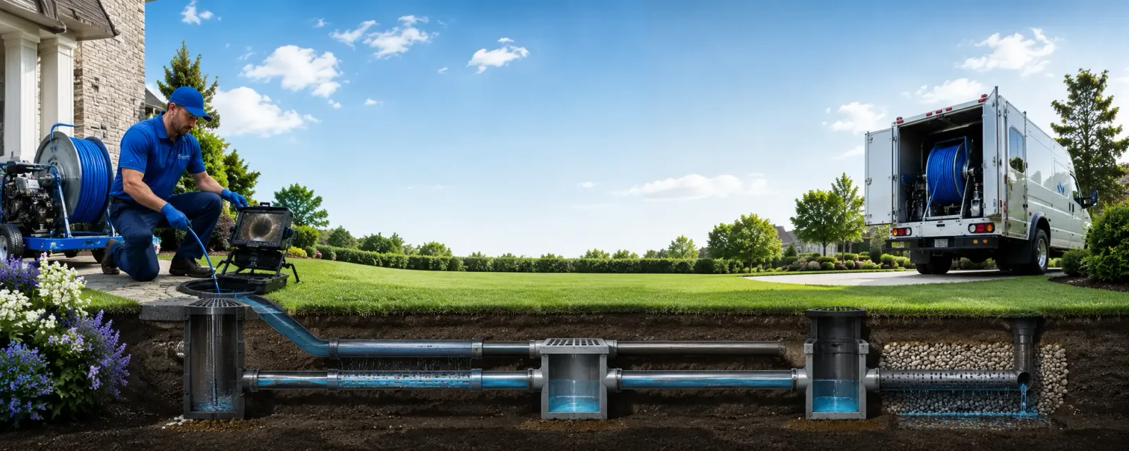Outdoor drain cleaning information for Baileyville, ME